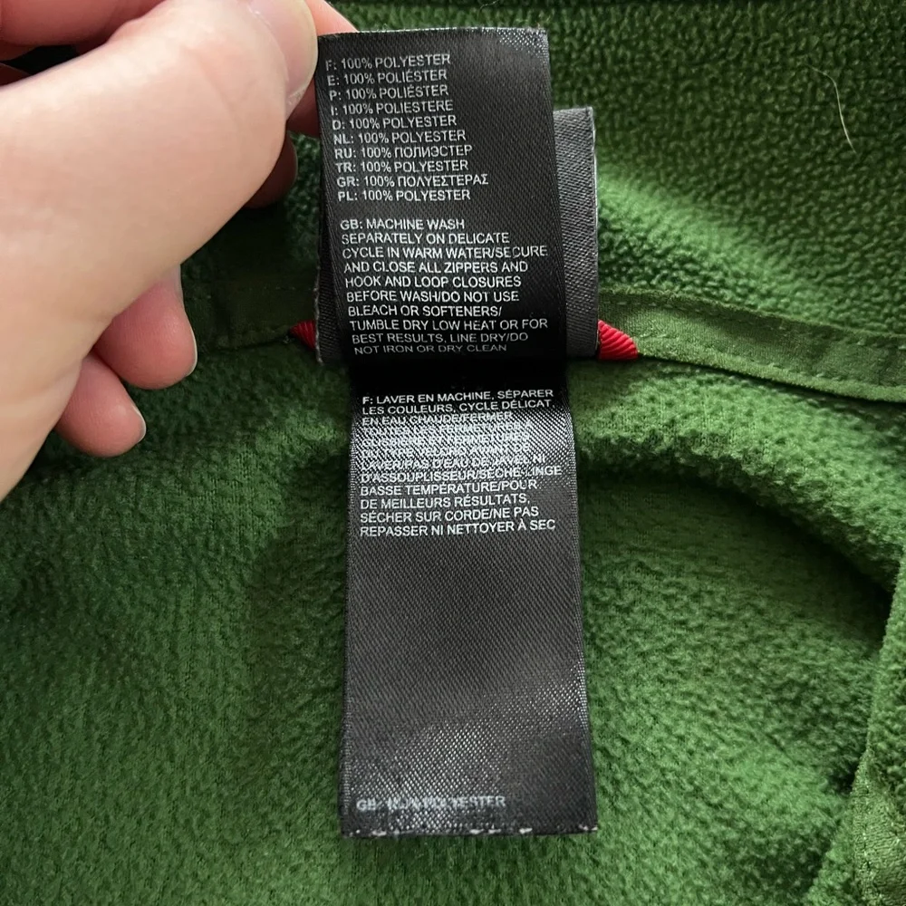 The North Face Men’s Green Fleece 1/4 Zip Pullover Size L